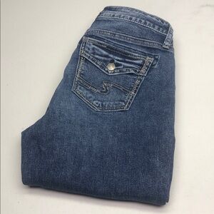 LIKE NEW SILVER ELYSE SLIM BOOT JEANS 30x31 ⭐️